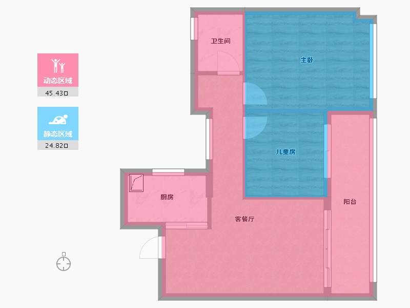 湖北省-武汉市-天屿湖-90.00-户型库-动静分区