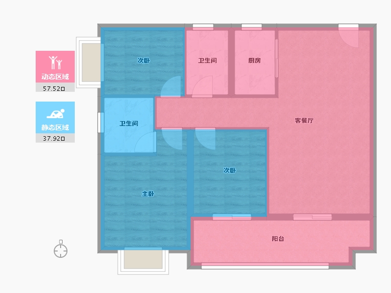 广东省-广州市-品秀TOD星樾-97.00-户型库-动静分区