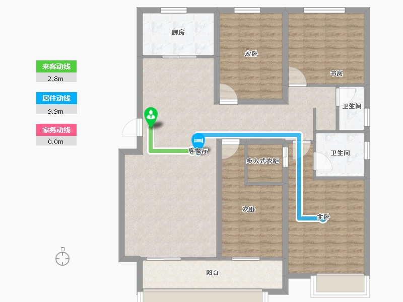 山东省-聊城市-孟达颐和嘉苑-112.20-户型库-动静线