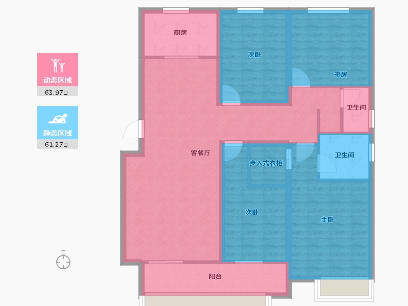 山东省-聊城市-孟达颐和嘉苑-112.20-户型库-动静分区