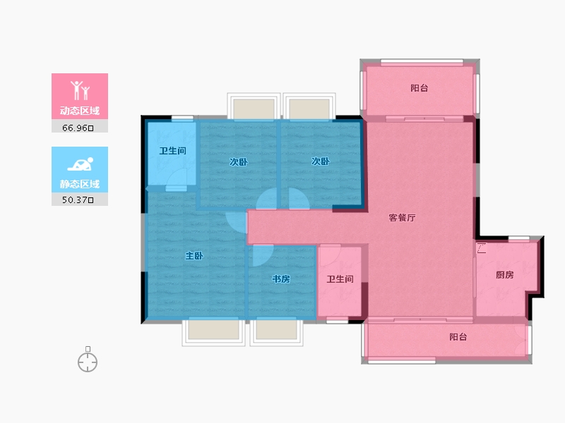 贵州省-贵阳市-贵高速花溪26-106.28-户型库-动静分区