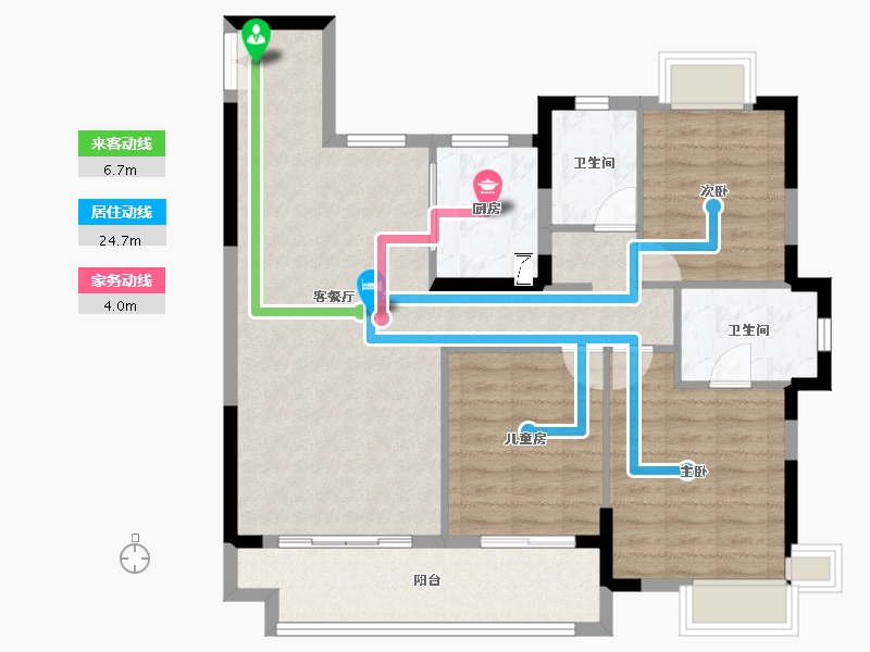 江西省-抚州市-南城新力愉景湾-93.67-户型库-动静线