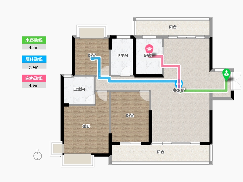 湖南省-衡阳市-光辉一品-113.28-户型库-动静线