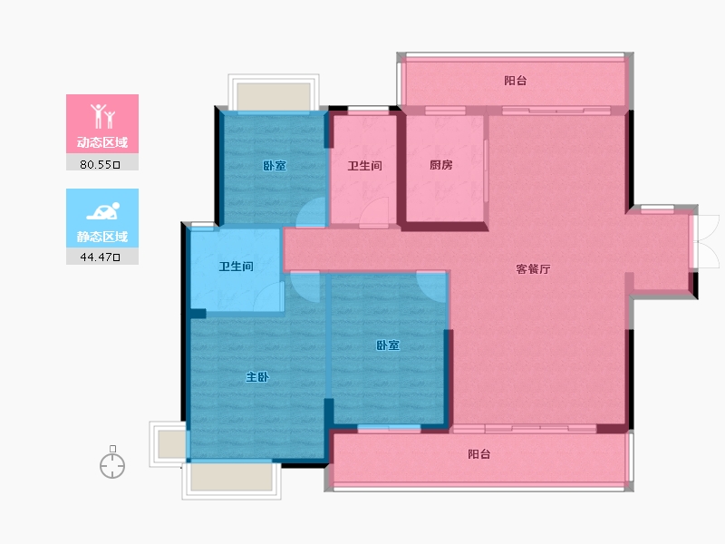 湖南省-衡阳市-光辉一品-113.28-户型库-动静分区