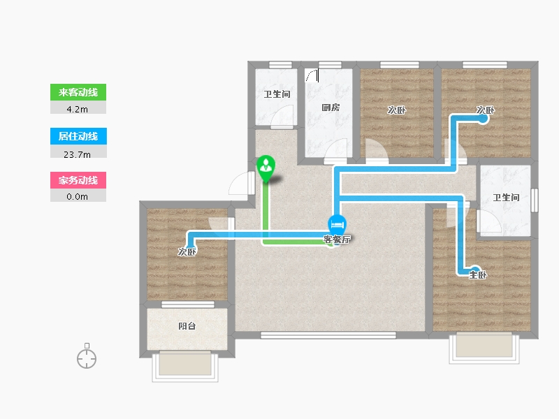 山东省-滨州市-滨和沁园-95.82-户型库-动静线