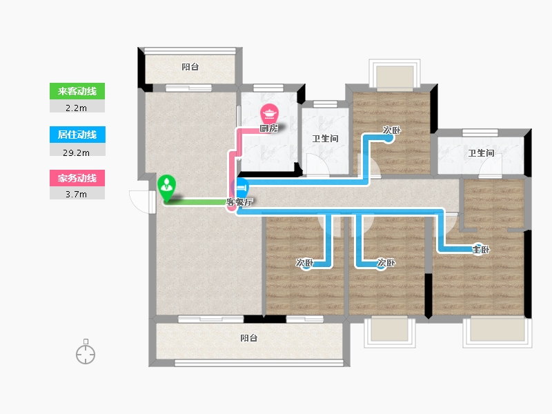 江西省-九江市-通源·天赐人家-95.33-户型库-动静线