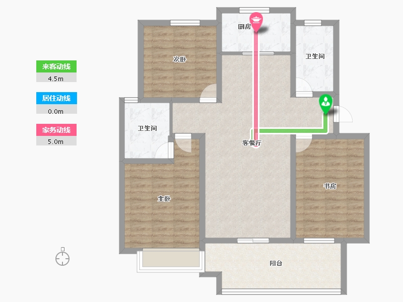 山东省-聊城市-孟达颐和嘉苑-102.90-户型库-动静线