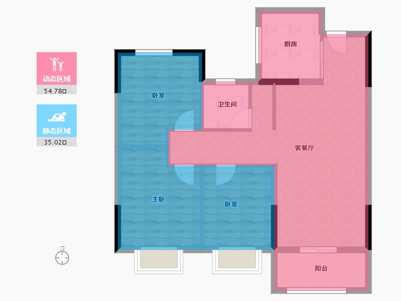 江西省-吉安市-阳光城·翡丽水岸-80.80-户型库-动静分区