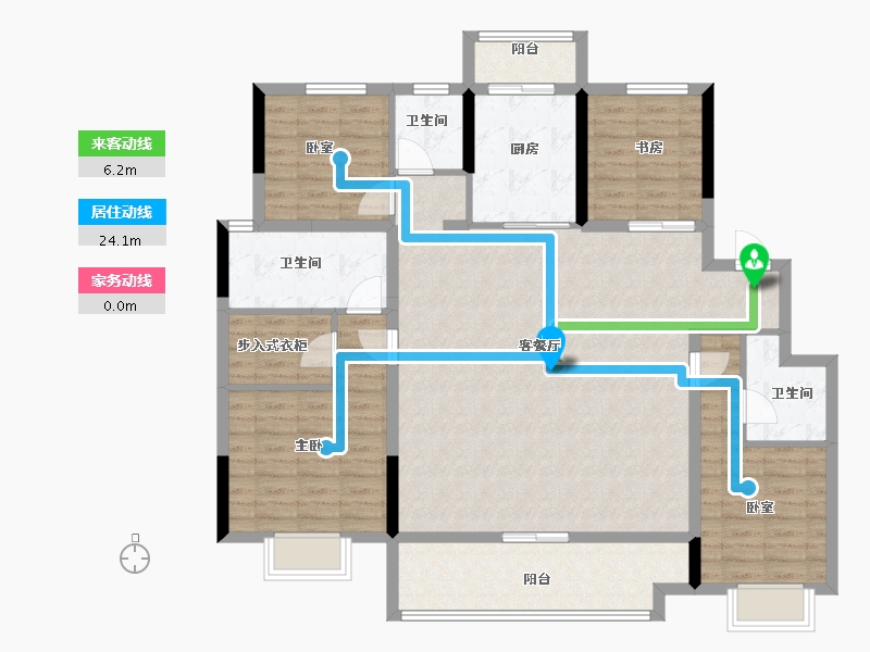 陕西省-安康市-中梁宸院-128.00-户型库-动静线