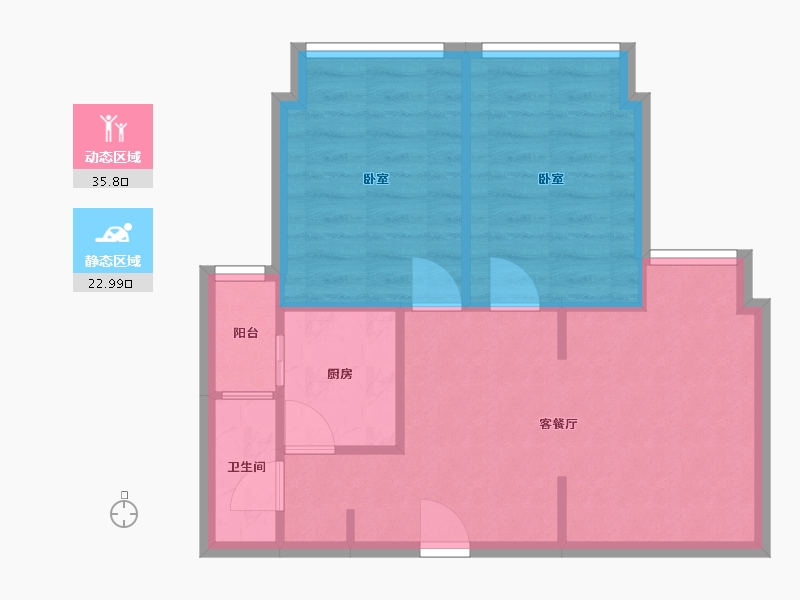 四川省-成都市-合能四季映像-48.78-户型库-动静分区