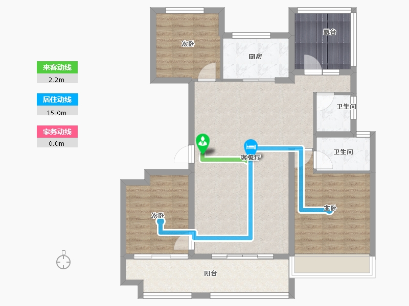 山东省-威海市-云星公园华府-97.96-户型库-动静线