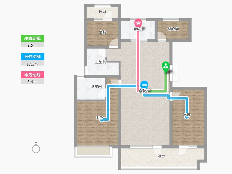 山东省-济宁市-公用瑞马悦府東郡-114.26-户型库-动静线