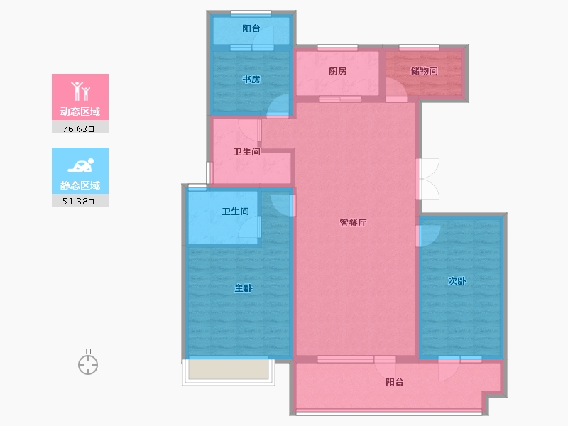 山东省-济宁市-公用瑞马悦府東郡-114.26-户型库-动静分区