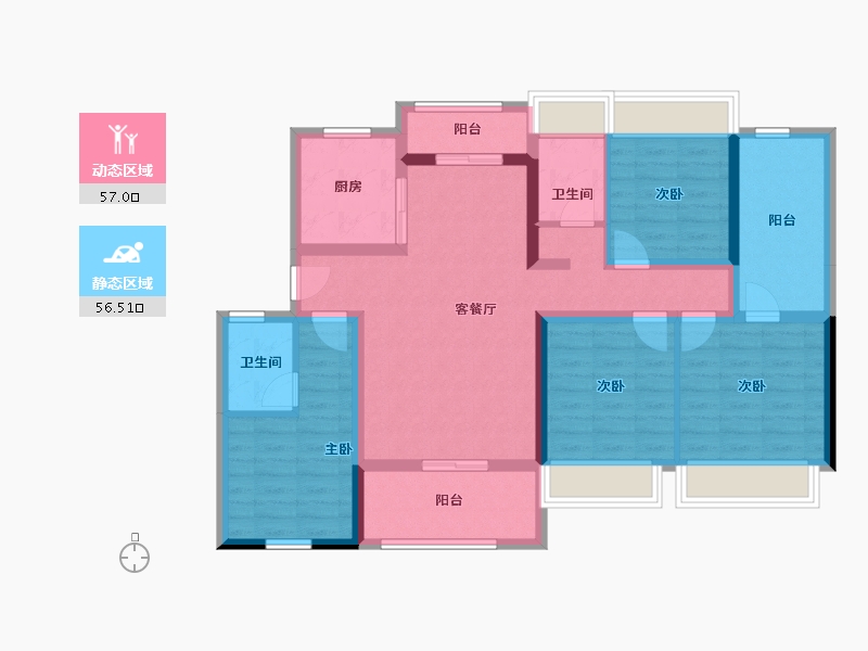 广东省-肇庆市-世茂滨江壹号-99.76-户型库-动静分区