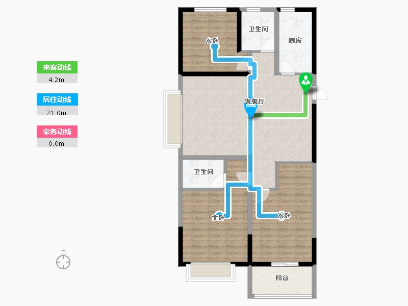 山西省-长治市-顶秀山居-102.21-户型库-动静线