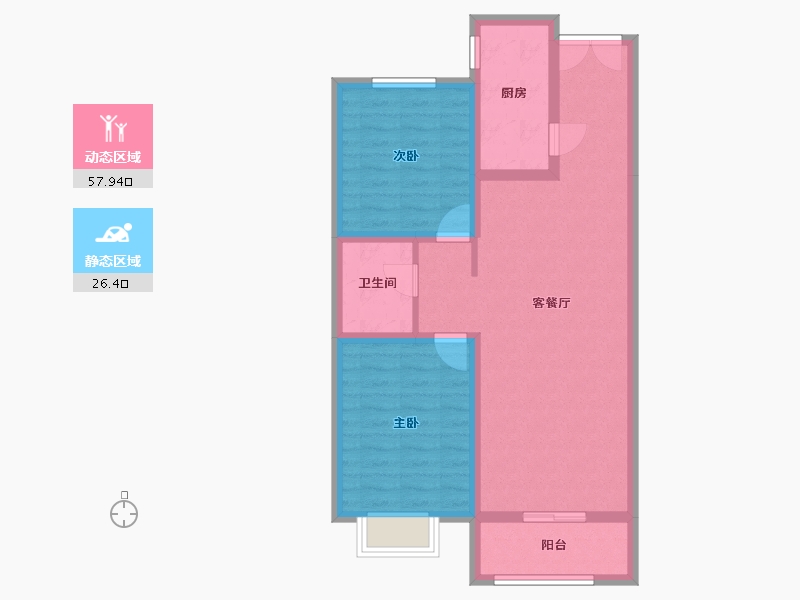 河北省-张家口市-盛奥利嘉-81.12-户型库-动静分区