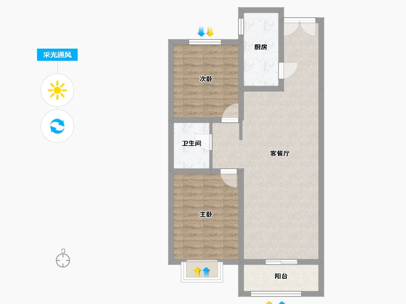 河北省-张家口市-盛奥利嘉-81.12-户型库-采光通风