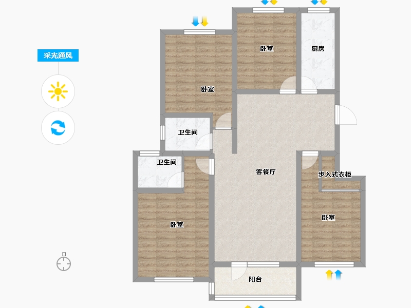 河北省-承德市-康宁府-110.05-户型库-采光通风