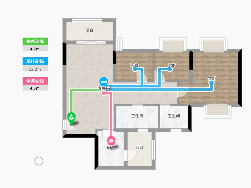 广西壮族自治区-桂林市-龙光御学府-75.89-户型库-动静线