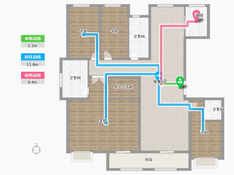 山东省-聊城市-孟达中央帝景-188.00-户型库-动静线