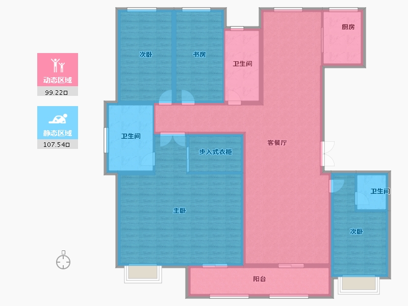 山东省-聊城市-孟达中央帝景-188.00-户型库-动静分区