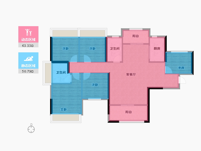 湖南省-常德市-天润汇景公园-102.48-户型库-动静分区