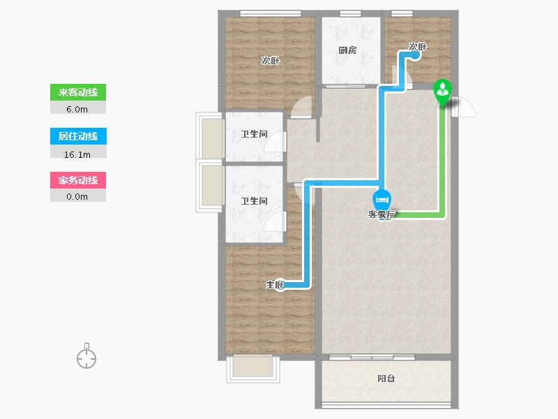 山西省-长治市-顶秀山居-110.17-户型库-动静线