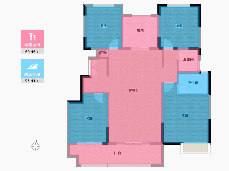 江西省-赣州市-星洲湾九境-112.24-户型库-动静分区