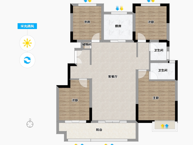 江西省-赣州市-星洲湾九境-112.24-户型库-采光通风