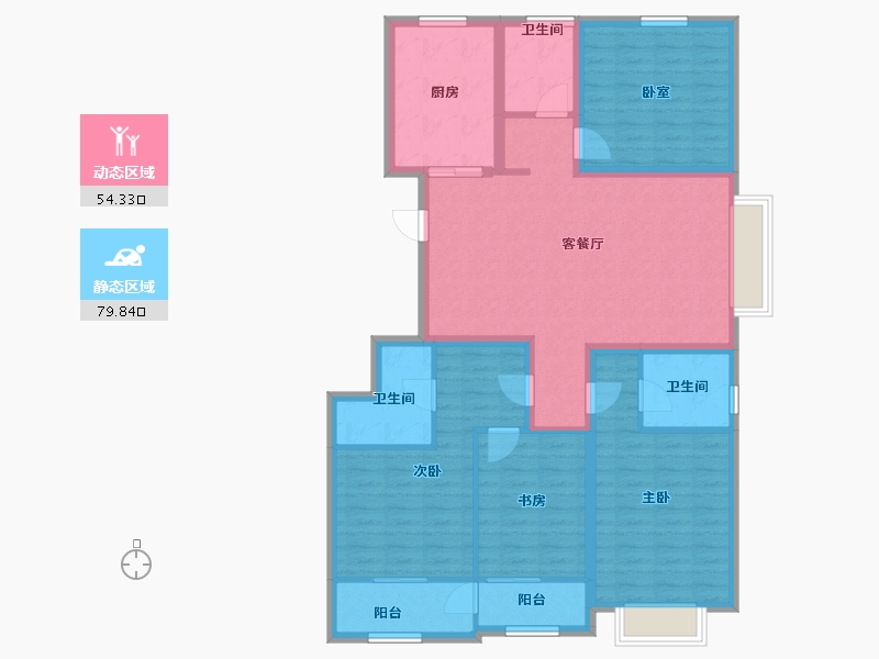 山东省-聊城市-孟达中央帝景-120.30-户型库-动静分区