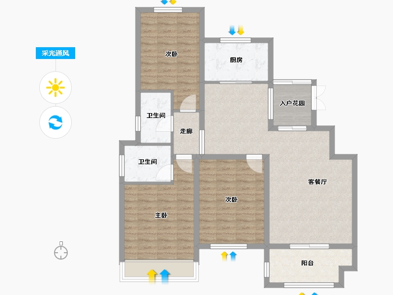 河南省-安阳市-水冶聚豪名城-101.10-户型库-采光通风