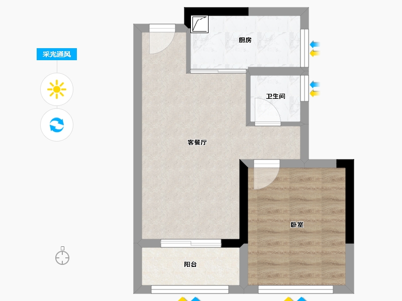 广西壮族自治区-北海市-茂业新城-40.96-户型库-采光通风