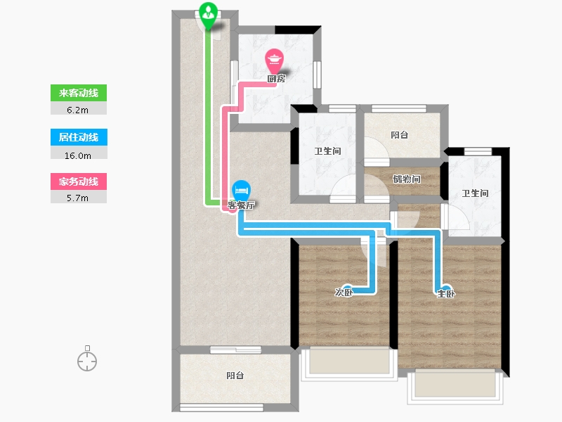 广东省-肇庆市-华润置地观山悦园-79.35-户型库-动静线