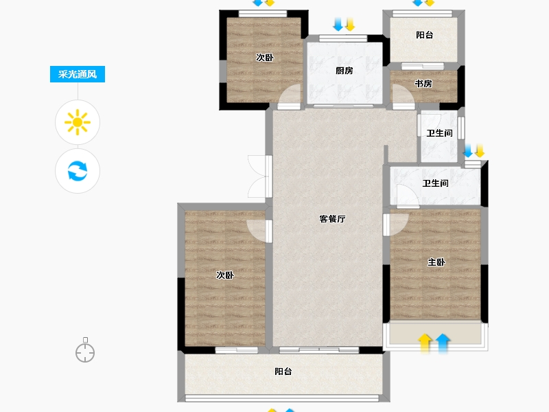 安徽省-滁州市-丰乐嘉山印-98.01-户型库-采光通风