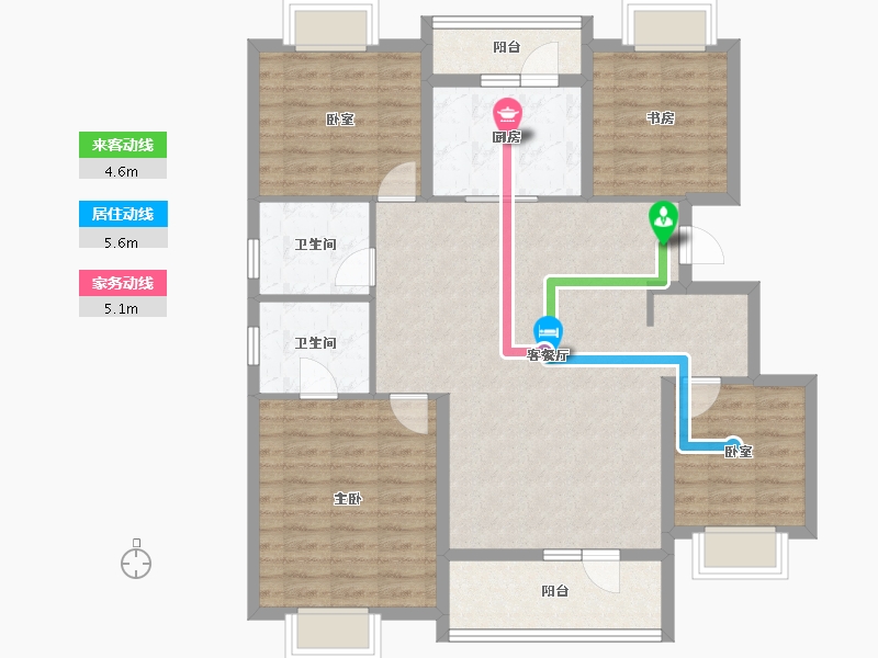 辽宁省-辽阳市-保利大河源著-109.60-户型库-动静线