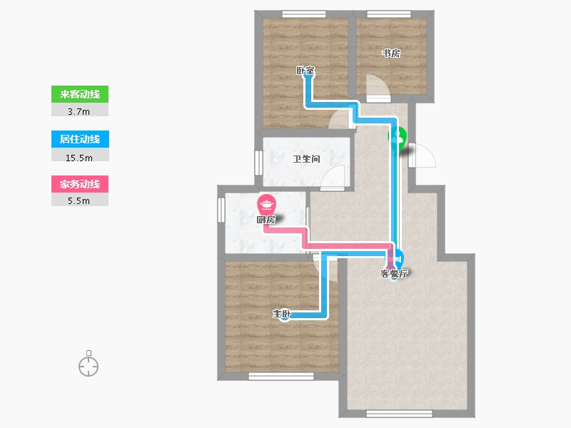 河北省-保定市-城建·紫煜臻城臻园-71.33-户型库-动静线