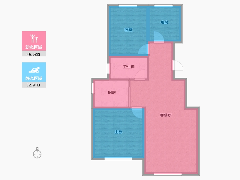 河北省-保定市-城建·紫煜臻城臻园-71.33-户型库-动静分区