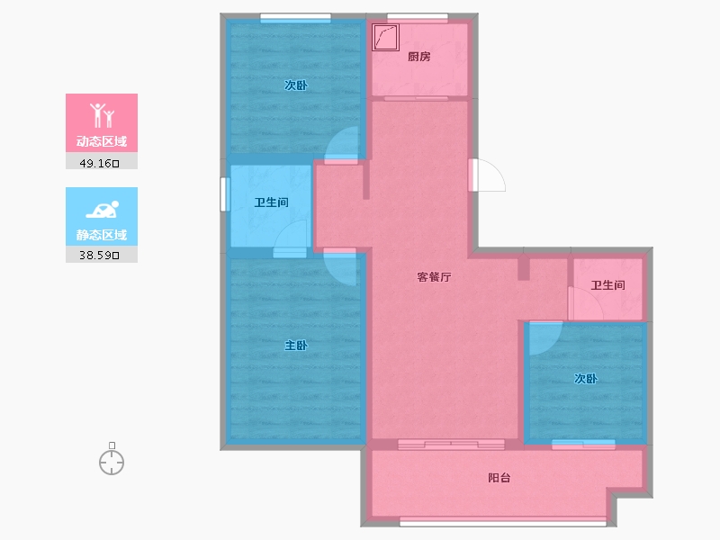 山东省-济宁市-惠民水岸新城-77.54-户型库-动静分区