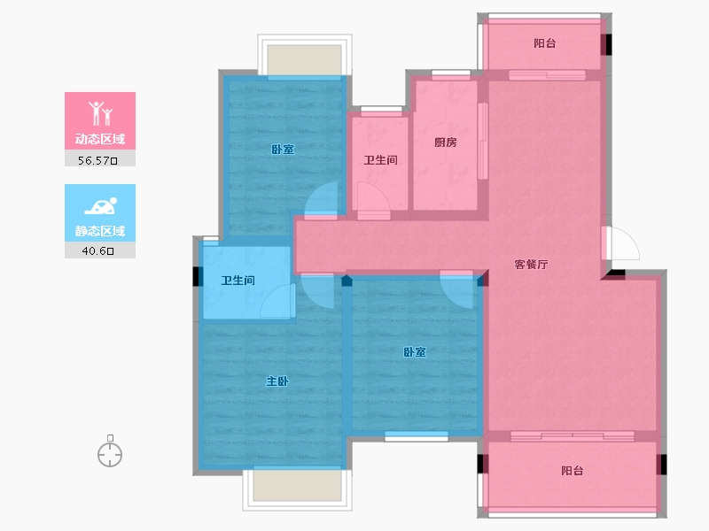 江西省-赣州市-翡翠犹江新城-86.19-户型库-动静分区