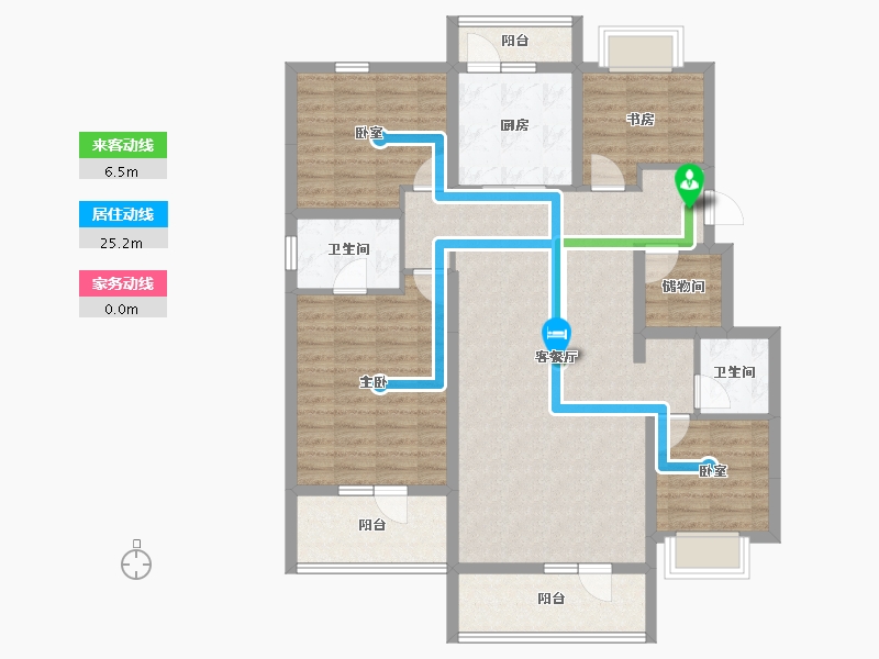 辽宁省-辽阳市-保利大河源著-115.20-户型库-动静线