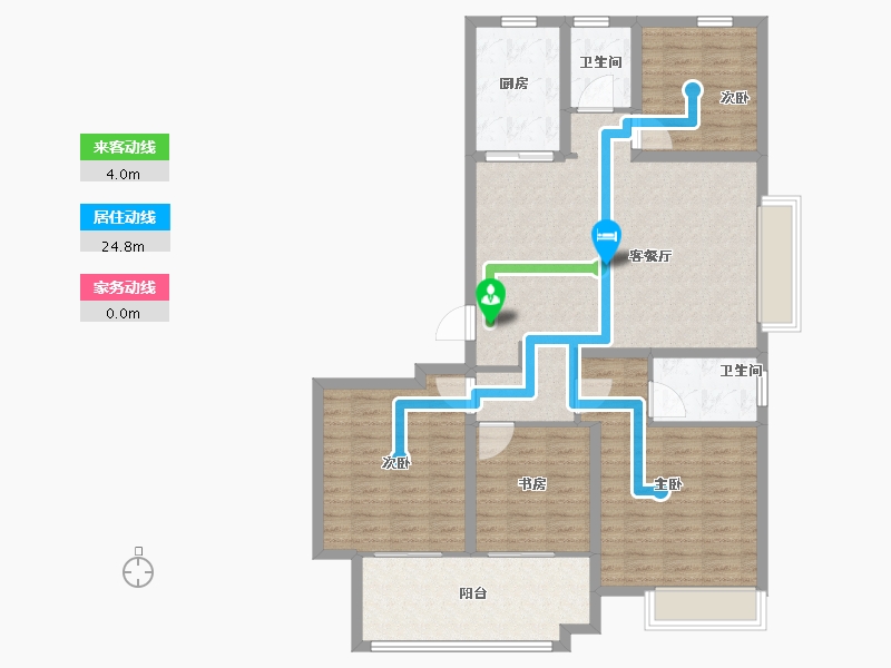 山东省-聊城市-孟达颐和嘉苑-114.60-户型库-动静线