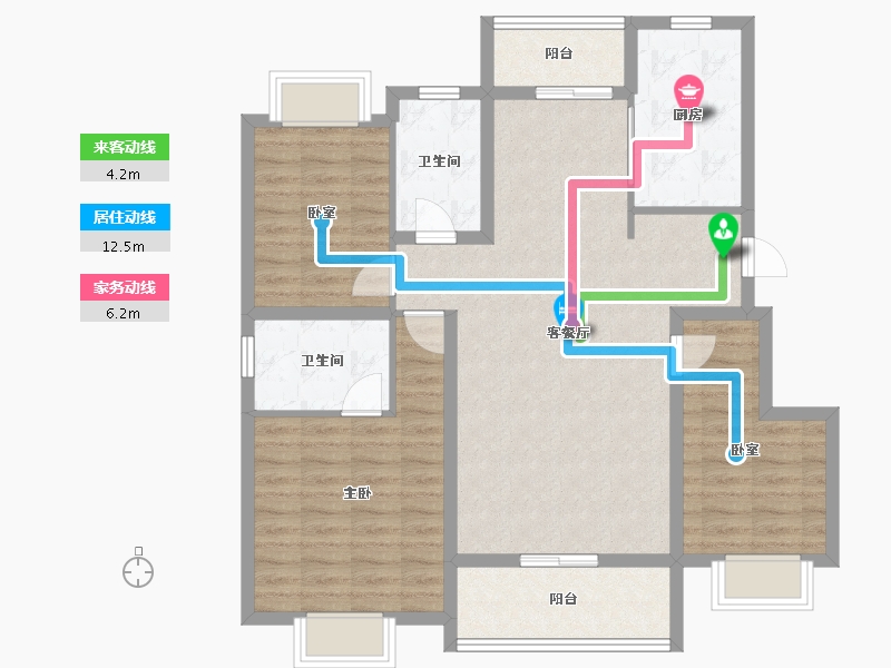 辽宁省-辽阳市-保利大河源著-97.61-户型库-动静线