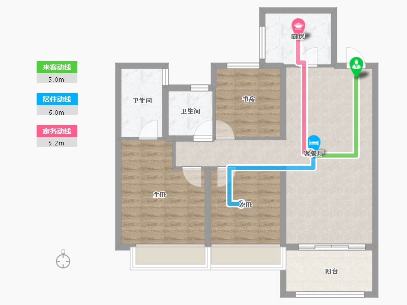 山东省-威海市-云星公园华府-83.10-户型库-动静线