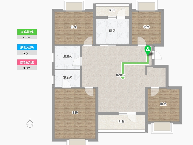 辽宁省-辽阳市-保利大河源著-104.00-户型库-动静线