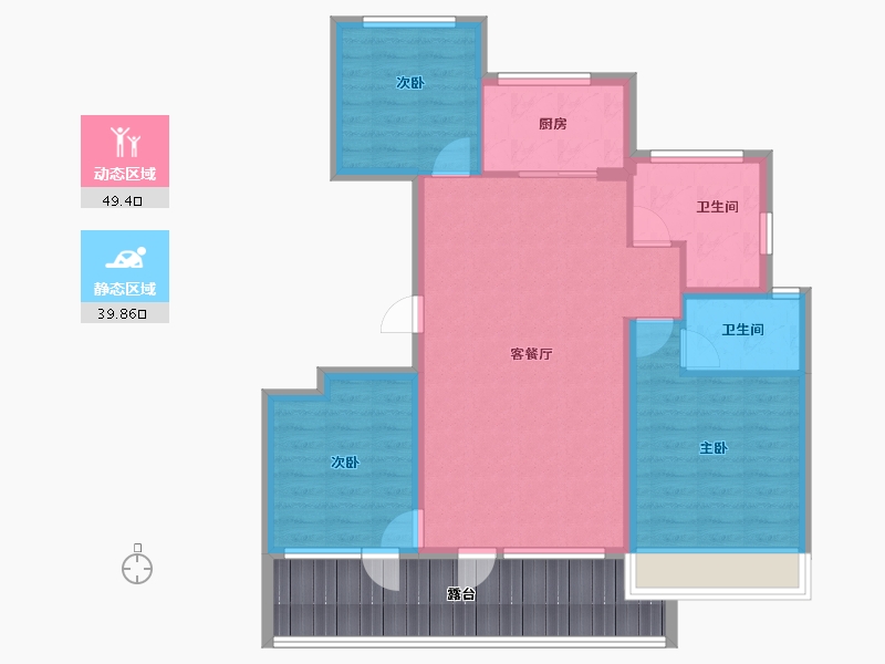 山东省-威海市-云星公园华府-93.15-户型库-动静分区