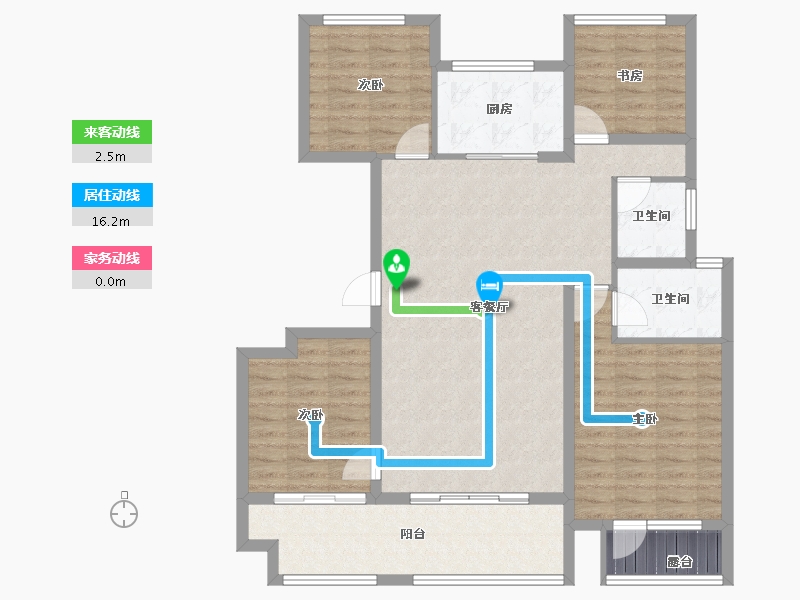 山东省-威海市-云星公园华府-108.15-户型库-动静线