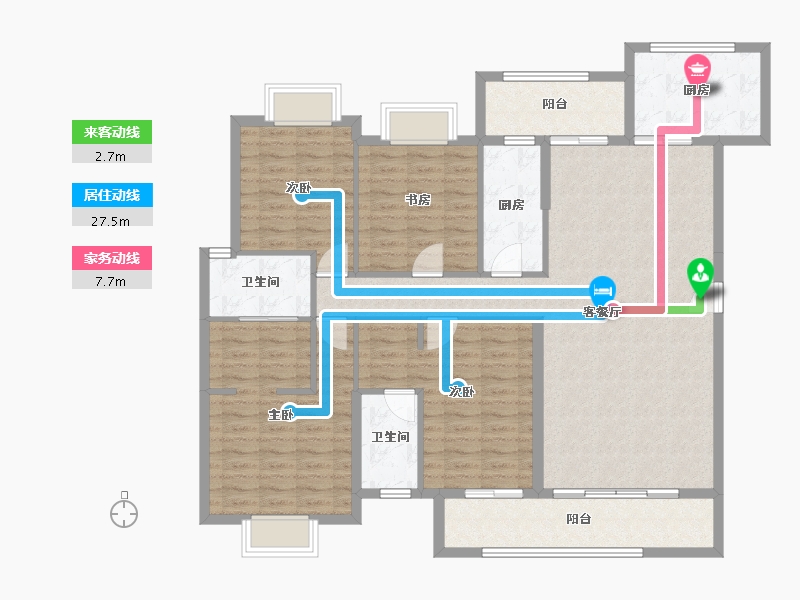 广西壮族自治区-桂林市-桂林观云小镇-134.05-户型库-动静线