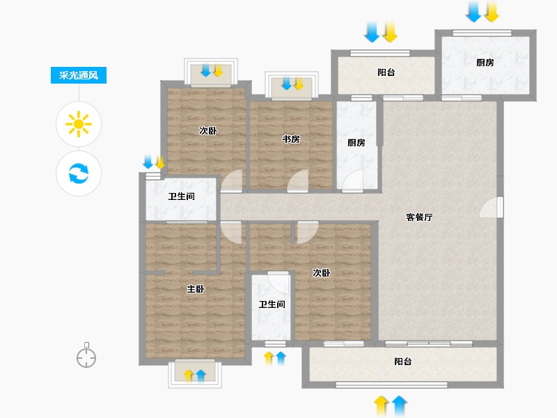 广西壮族自治区-桂林市-桂林观云小镇-134.05-户型库-采光通风