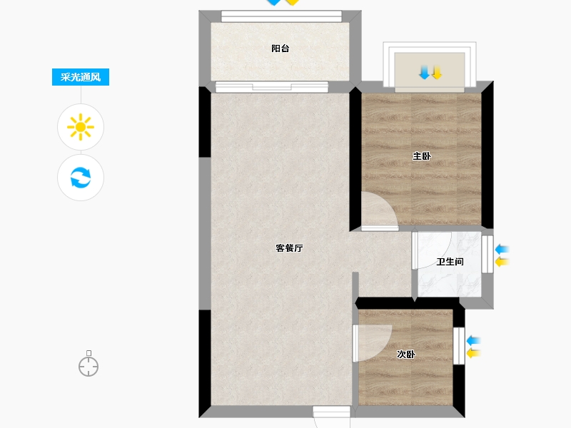 广西壮族自治区-北海市-兆信星悦湾-39.76-户型库-采光通风