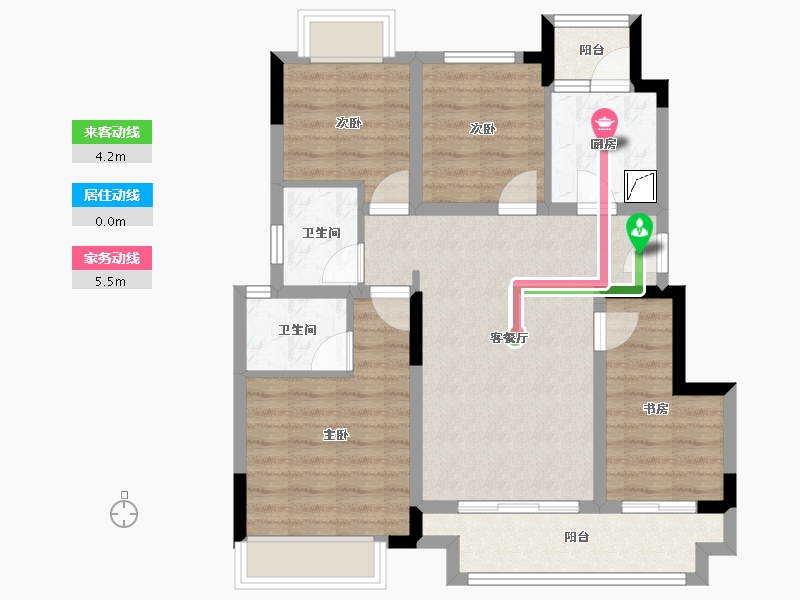 重庆-重庆市-弘阳府-84.00-户型库-动静线